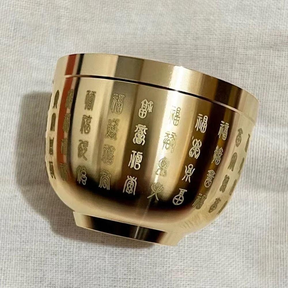1Pcs Small Mini Pure Brass Cornucopia Wealth Attracting Baifu Jar Cup  Home Decoration Accessories