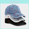 Love Heart Embroidered Denim Baseball Cap With Sun Protection For Casual Outdoor Wear