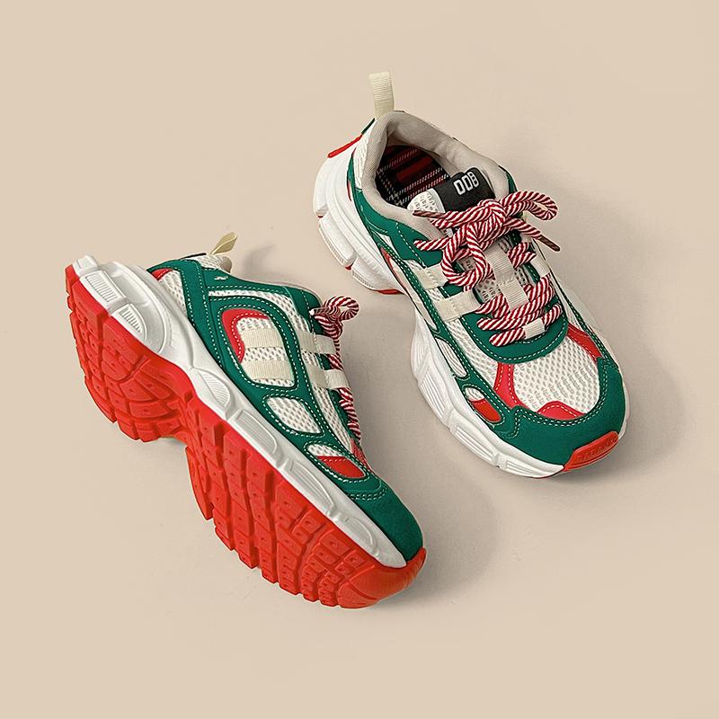 Shoes for Women Lace-Up Breathable Mesh  Spring Shallow Mouth Platform Casual Comfortable Woman's Vulcanize Sneakers