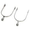2Pcs Women Horse Spurs Stainless Steel Western Spurs with Roller Ball for Equestrian Boots
