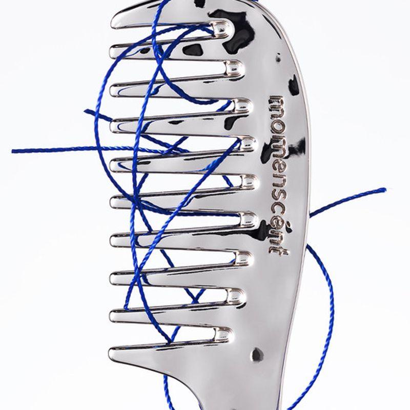 

momenscent silver hair comb keychain Silver