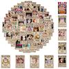 50 Pack One Piece Pirate Poster Stickers Colorful Graffiti Cartoon Decor For Fans