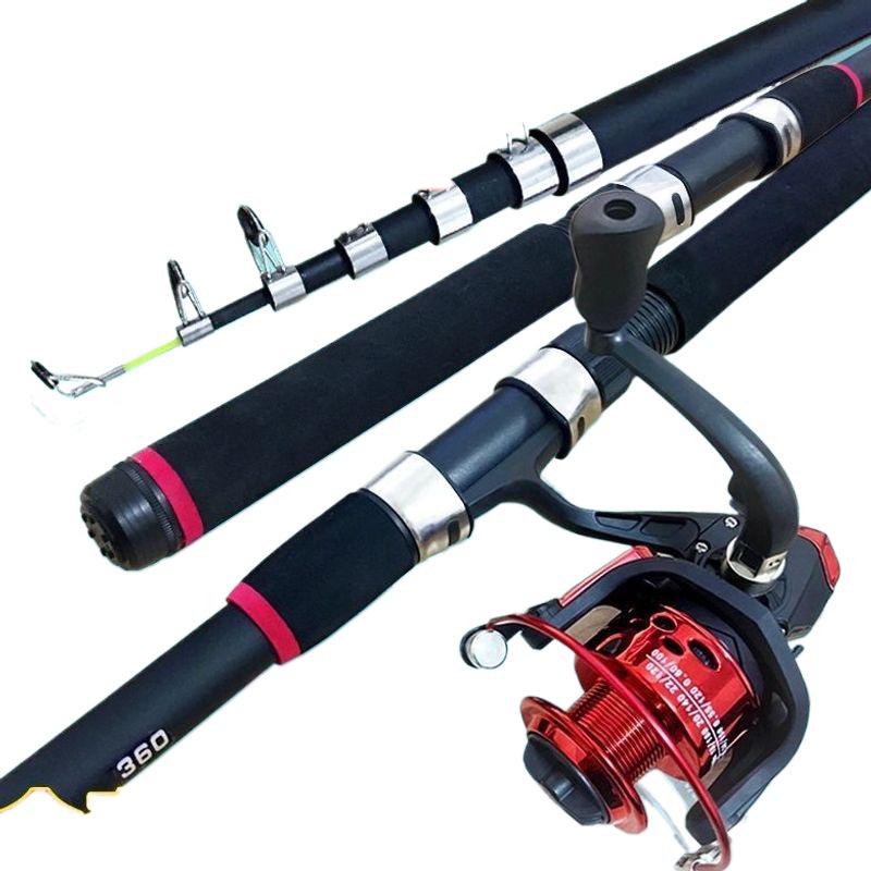 Complete Beginner Fishing Set: Long-Casting Sea Rod, Telescopic Rod, Casting Rod, Throwing Rod, Fishing Reel, and Gear.