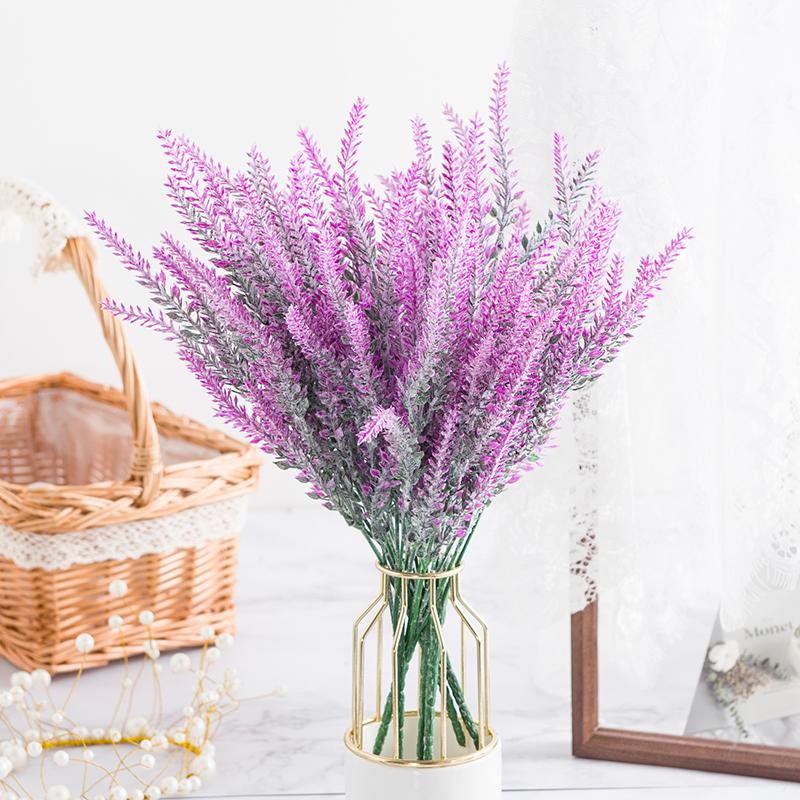 5/10pcs Plastic Lavender Artificial Plant Festival Decor Home Room Vase Indoor Outdoor Garden Furnishings Diy Wedding Supplies