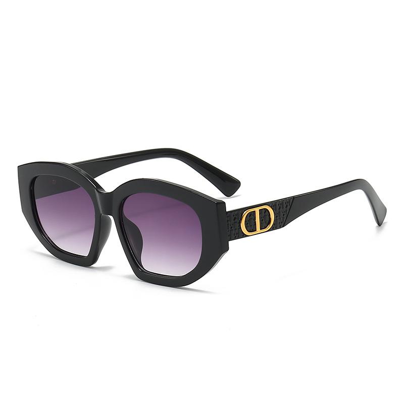 JYL TS Square Sunglasses With Letter Decor UV Protection For Street Shooting M590