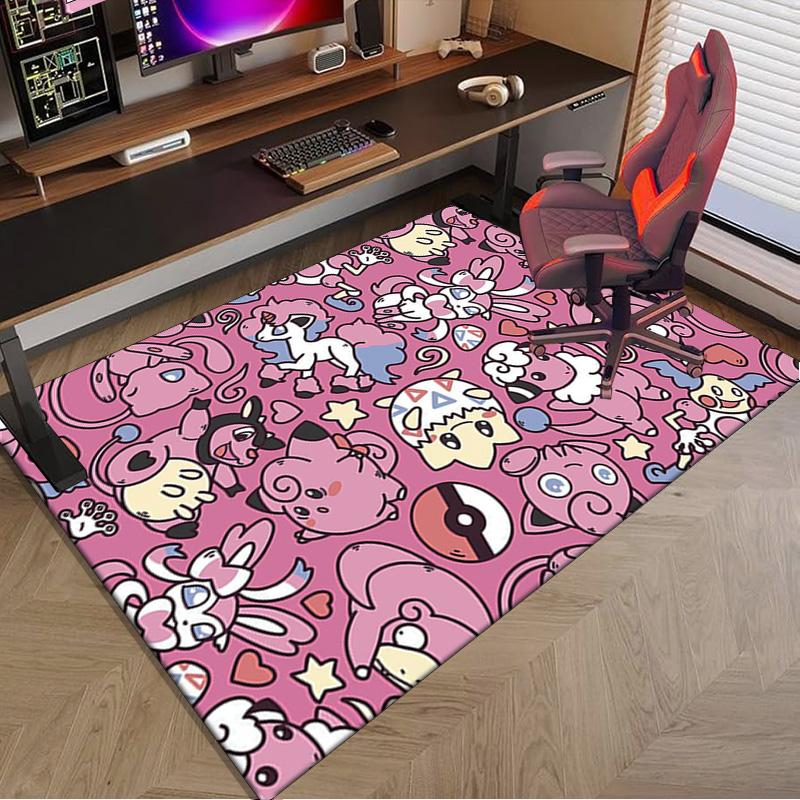 Pink pika Pattern Carpet, Chair Rug,Rug for Office Bedroom living rooms, Doormat decor Fan Gift Christmas Gift
