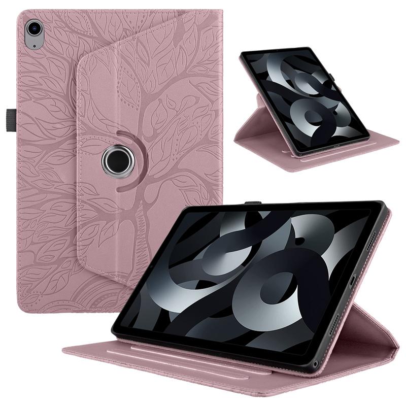 Case For iPad A16 2025 360 Rotating Stand Tablet Cover Emboss Tree Pattern Case Funda For iPad 2025 11th Generation Cover Coque