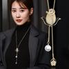 Tulip Pearl Tassel Necklace for Women - Elegant Sweater Chain Pendant Accessories