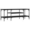 TV Cabinet Black 121x35x45 cm Wood Based Panel & Iron
