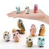Miniature Cartoon Simulation Owl Figurine Realistic Resin Bird Decoration Cute Kawaii Collectible Home Desktop Figurines