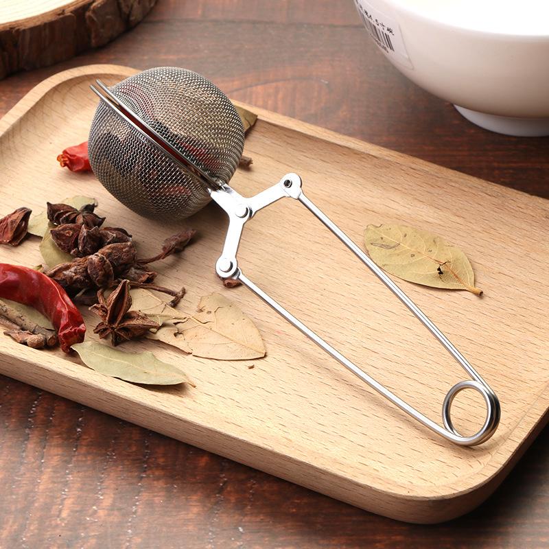 Stainless Steel Tennis Clip Ball Tea Infuser Tea Strainer Herbal Spice Cooking Filter
