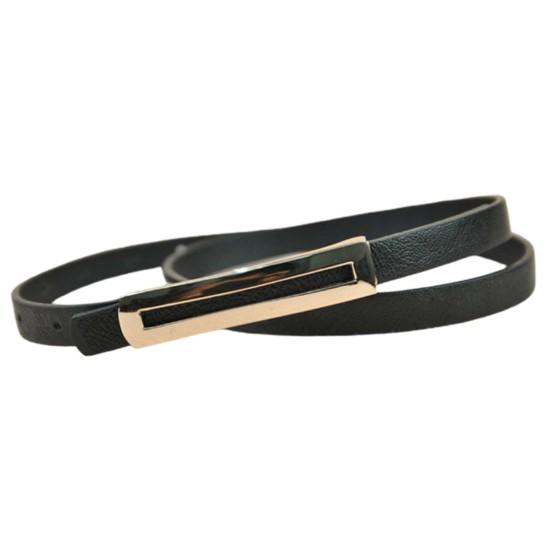 

Элегантный невидимый подарок, удобный шикарный ремень из искусственной кожи с металлической застежкой, тонкий пояс для джинсов чёрный