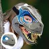 Dinosauří obličejový polštář Pohybující se brada Tyrannosaurus Rex Pokrývka hlavy Strašidelná halloweenská dekorace pro cosplay party