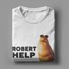 Men's T-Shirts Robert Help Marcus The Worm Novelty 100% Cotton Tee Shirt Short Sleeve  T Shirts Crew Neck Clothes Birthday Gift