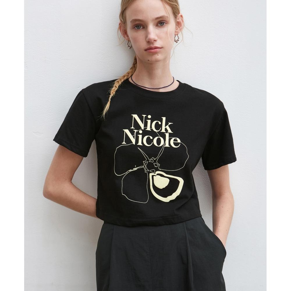 

NICKNICOLE NICOLE CROP FLOWER HALF TEELIGHT YELLOW