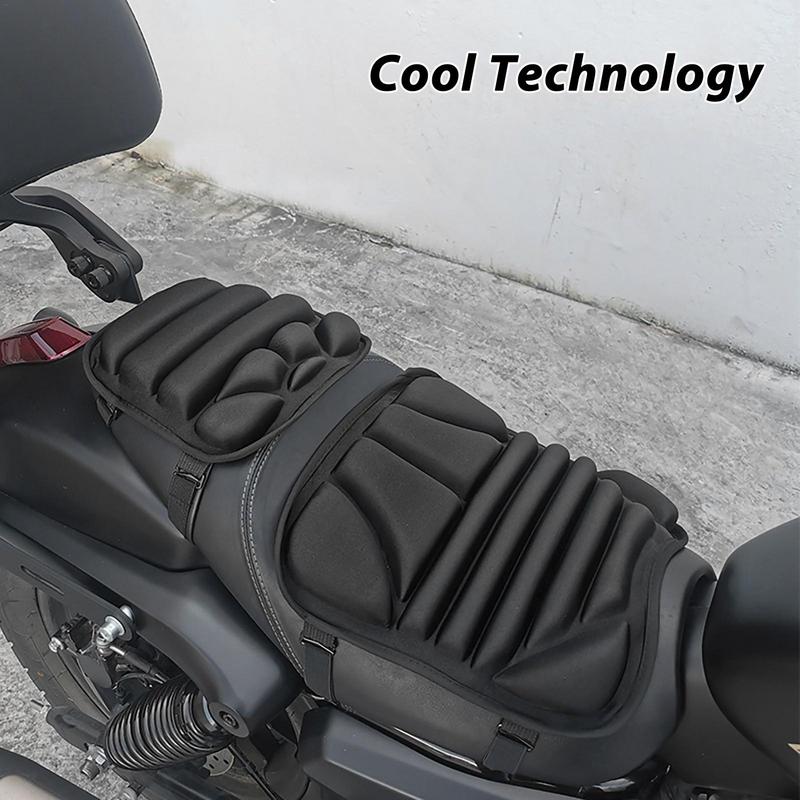 2Pcs/set Motorcycle Seat Covers Comfort Breathable Shock-Absorbing Motorbike Pillow Pads Cover For Advancers Driver