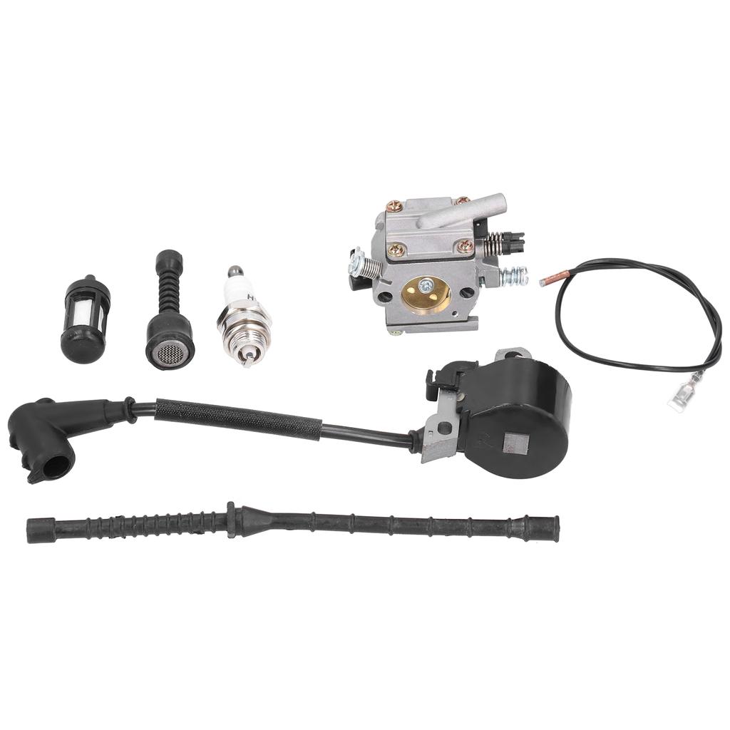 Carburetor Ignition Coil Oil Tube Fuel Filter Set Fit for STIHL MS381 MS038 MS380 Chainsaw Parts