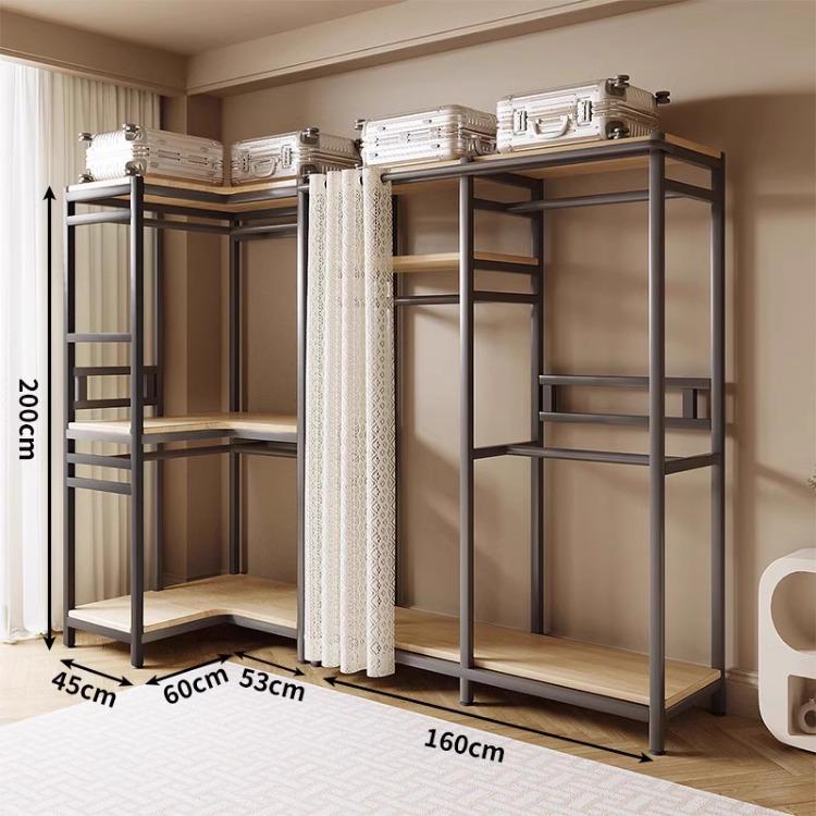 Vertical Metal Corner Coat Rack for Bedroom or Entrance