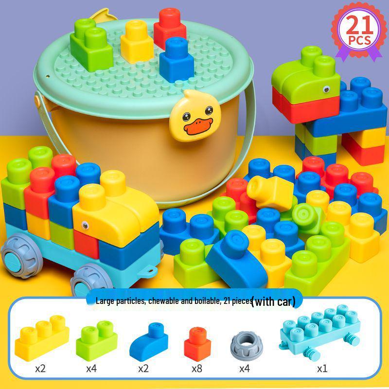 Large Soft Rubber Baby Building Blocks - Safe for 1-2 Year-Olds