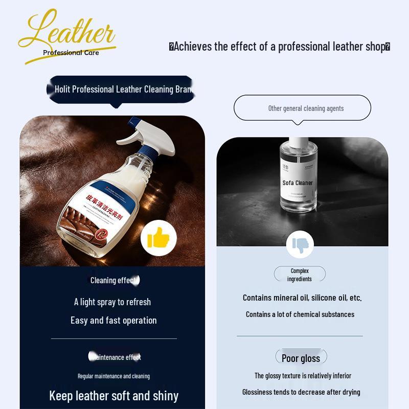 Leather Care Liquid: Cleaner & Polisher for Sofas, Stain Remover & Maintenance Oil