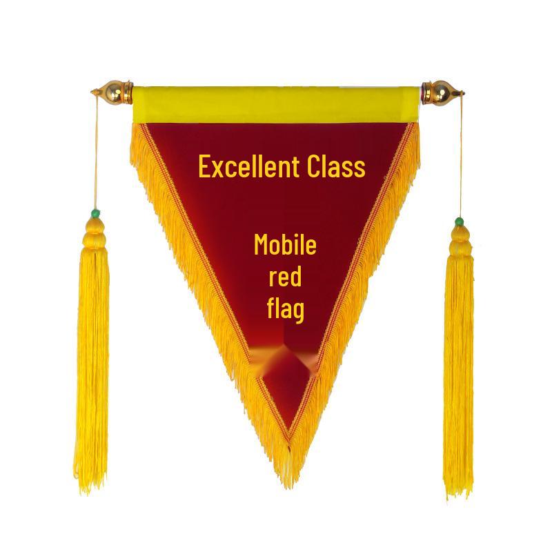 

Triangular Red School Commendation Pennant with Logo Standard Foam Font 35×45cm