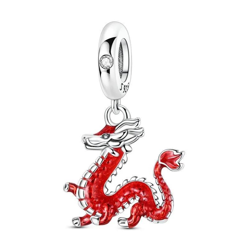 Original Charm 925 Pure Silver Rabbit Snowman Bear Whale Pendant Beads Fit Women's Necklace DIY Bracelet Exquisite Jewelry Gif