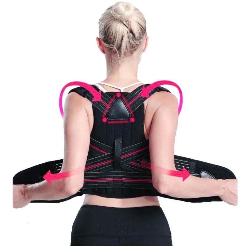 Men Posture Corrector Women Back Brace Upper Pain Relief Muscle Support Straightener Shoulder Neck Clavicle Spine Improves