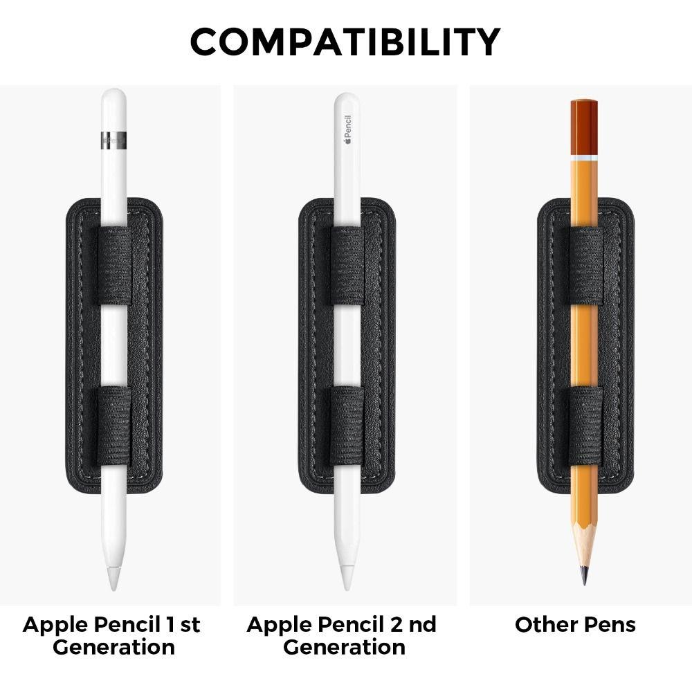 PU Stylus Pen Holder Sticker Slot Elastic Band New Anti-Lost Case for Apple Pencil 1/2