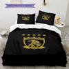 Guangzhou Evergrande Pattern Bedding Set Quilt Cover Pillowcase Home Decor Gift (1 * Duvet Cover + 2 * Pillowcase, Without Core)