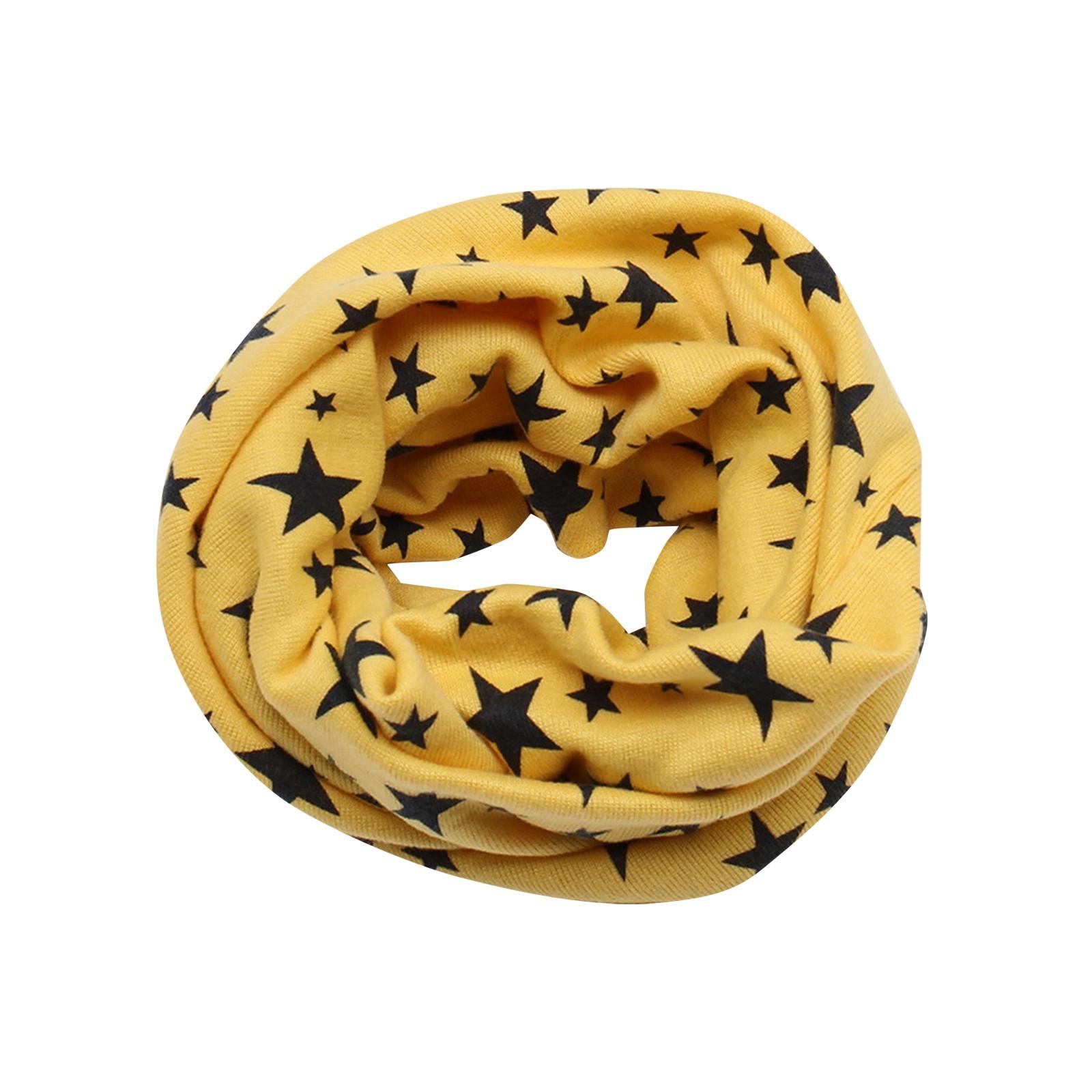 

Весенний и корейский модный детский шейный платок с пентаграммой, многоцветный детский шарф One Size жёлтый