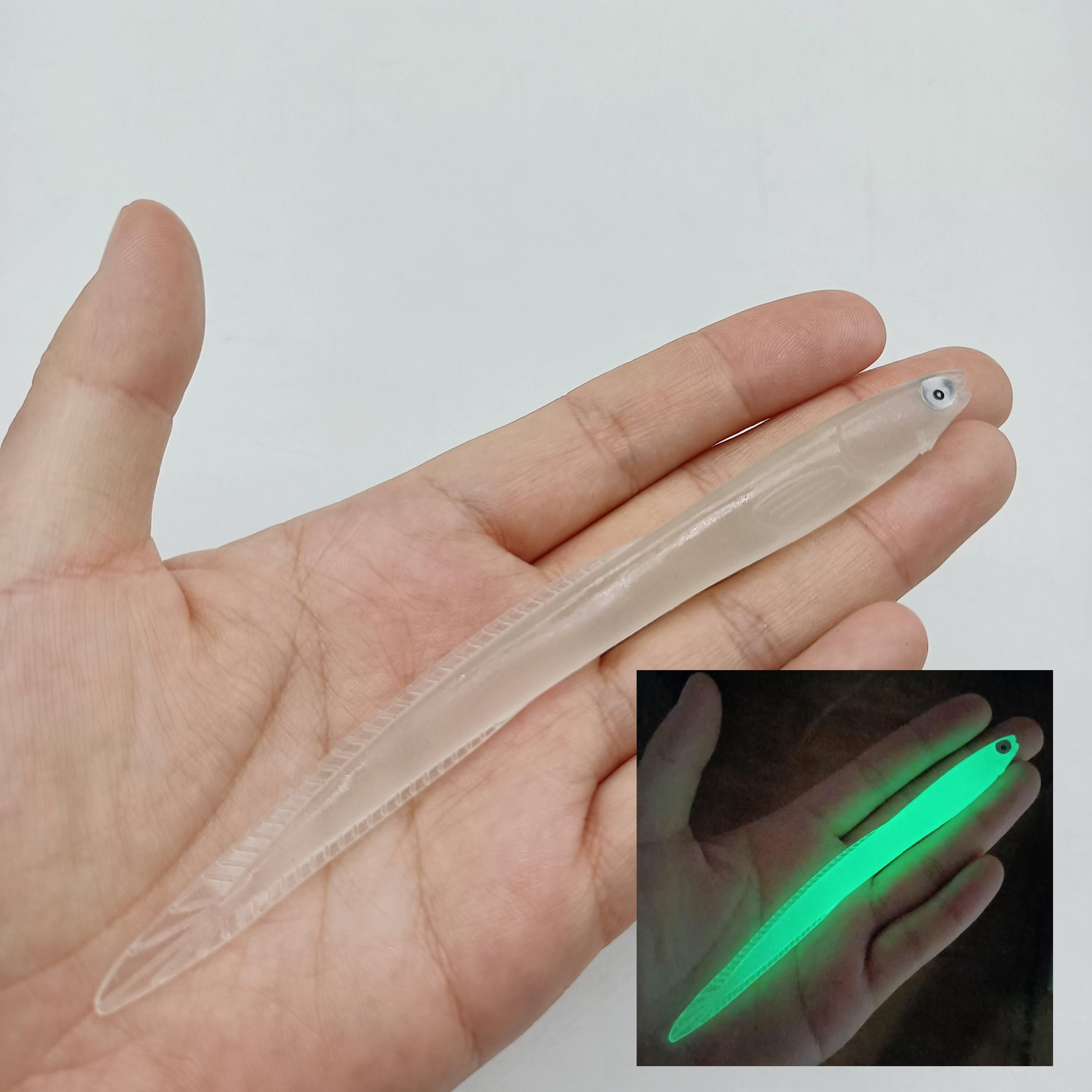 

DUODUOYU 3 шт. Мягкие рыболовные приманки Угорь 14 см 6,3 г Искусственные приманки Рыболовный червь Силиконовый Окунь Щука Свимбейт Джиггинг Пластиковые приманки белый