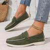 Large size casual simple suede women's shoes spring and autumn new women's outer wear light mouth comfortable soft sole single shoes