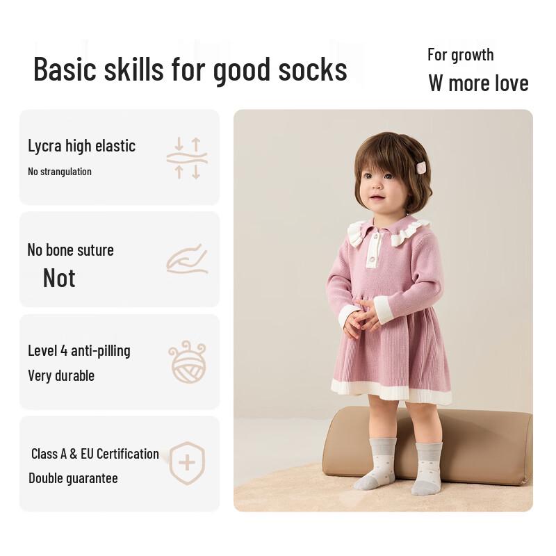 Nidoxiong Newborn Baby Girl Boneless Cotton Socks (3-Pair Pack)