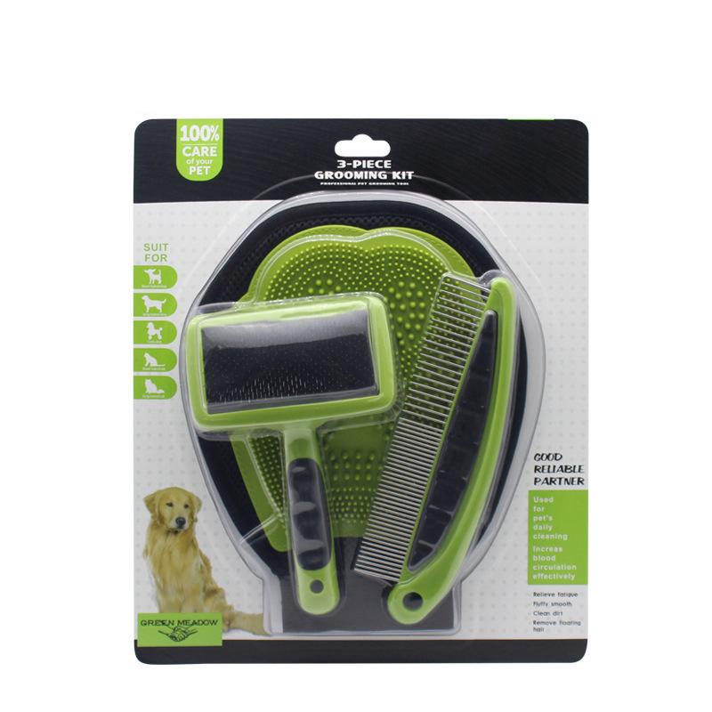 

Pet Bathing & Grooming Set: Dog & Cat Hair Removal Gloves with Comb 30.5 x 24.8 x 5.2 cm