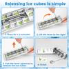 Stainless Steel Ice Cube Tray Easy To Release Ice Lattice Mould with 18 Slots and Release Handle Easy To Clean for Freezer Bar