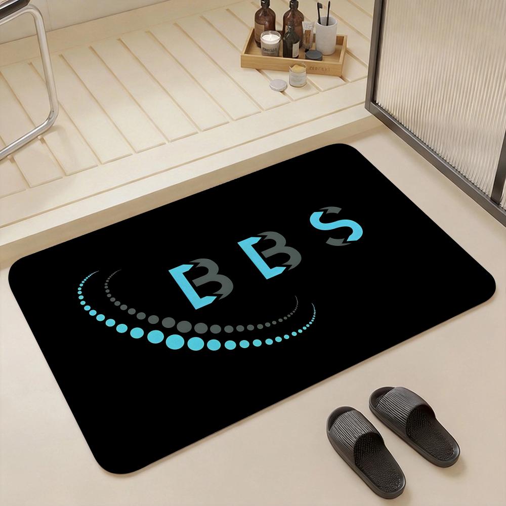 Auto B BBS Floor Mat Eco Friendly Flannel Doormat Non Slip Odorless Soft Short Plush Indoor Floor Rug