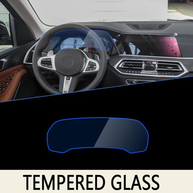 Car Navigation Trument Auto Rear Seat Display Film Touch Full Screen Protector Tempered Glass For BMW X5 MK4 G05 ~