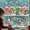 Snow Designs Christmas Window Stickers Santa Claus Designs Christmas Window Decals  Home Decor