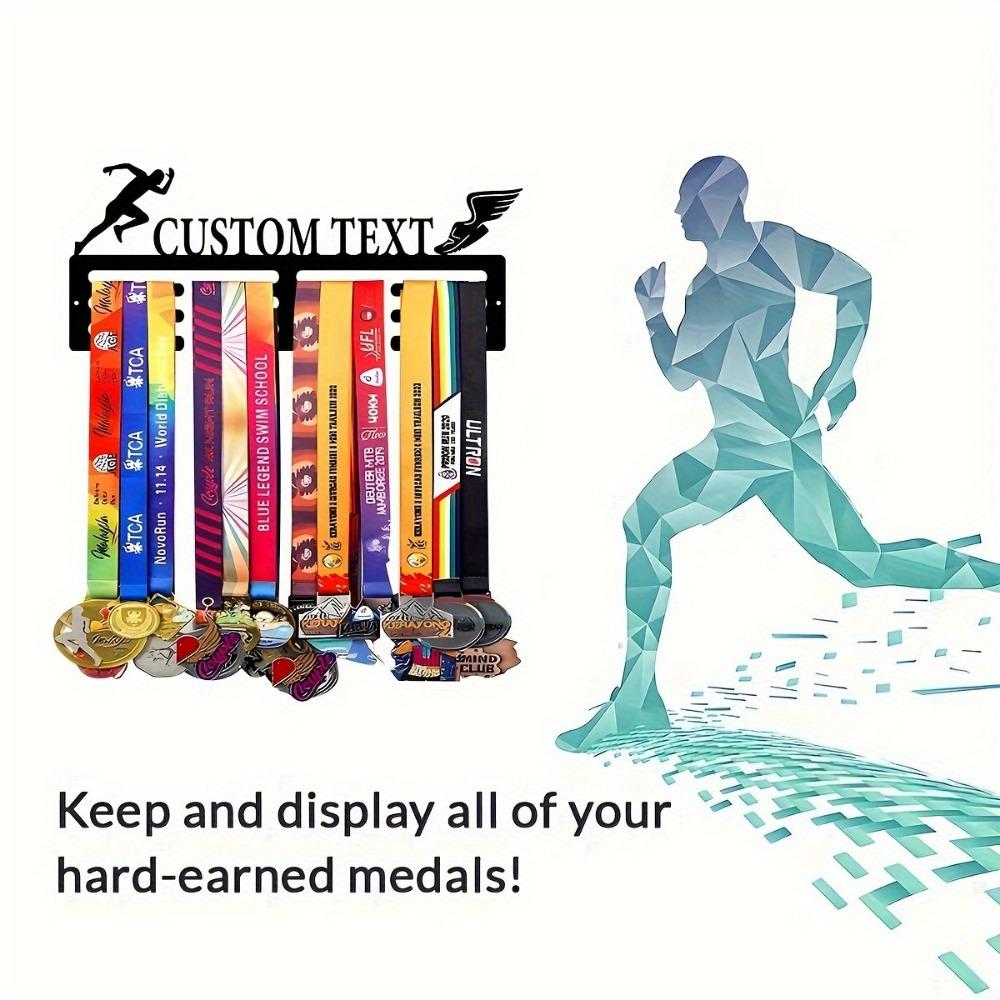 Custom Sports Award Holder - Personalized Metal Display for Trophies, Home & Office Decor, Rustic Wall Art, Custom Sign, Utility Hooks.