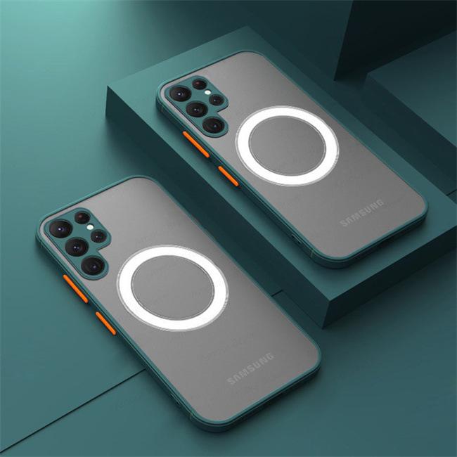 Suitable for Samsung S25ultra Mobile Phone Case Magnetic Scrub S24plus Skin Feeling 21 Anti Fall S23u Full Coverage S20FE