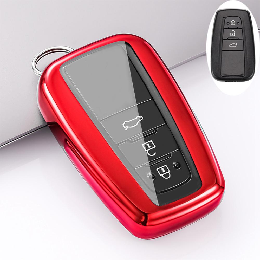 Car Key Case Protector Soft TPU Key Shell Cover Auto Accessories For Toyota Prius Camry Corolla C-HR CHR RAV4 Prado 2018