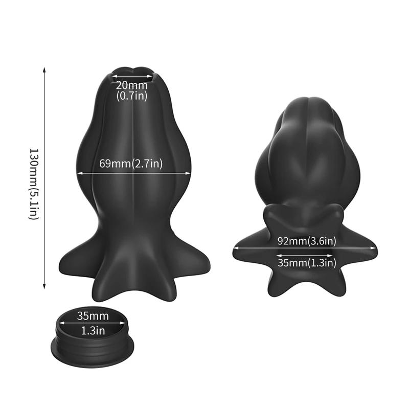 Hollow Anal Plug for Women Men Couples Anal Sex Enema Anal Dilator Hollow Silicone Butt Plug Anus Expansion Adult Sex Toys
