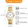 Simple Analog Watch with Water One Size Fits Stainless Steel Quartz Gold or Silver Perfect Gift for or Day Women's Resistance Most, Strap, Movement,