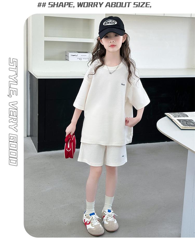 Girls' Sports Suit Summer Thin Short-Sleeved T-Shirt