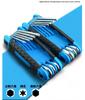 8 In 1 Folding Allen Wrench Set Metric Allen Key Set Tool Or Folding Tamper Proof Torx Key Set Portable Star Wrench Kit