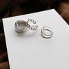 Fashion Creative Hip-hop Cold Wind Street Ring Personality Wide-faced Opening Index Finger Ring Chain Buckle Joint Tail Ring