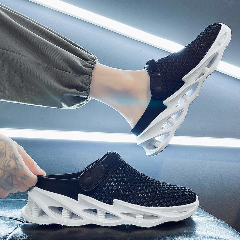 Summer Men Sandals Mesh Casual Shoes Beach Slippers for Men Sneaker Clogs Man Breathable Sandalias Zapatos Hombre Size 44