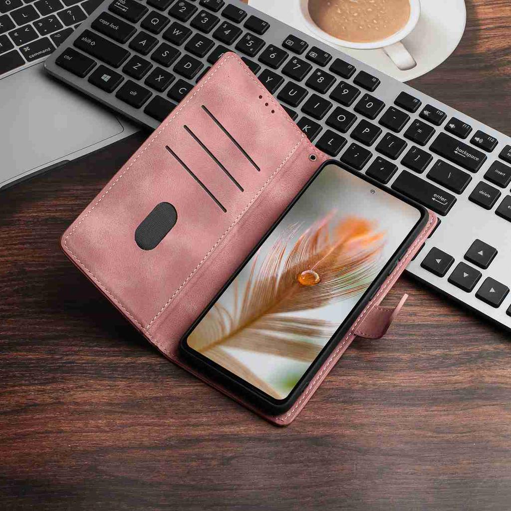 Fjærpenn Preget Mønster Flipkort Design Lommebokdeksel for Samsung Galaxy A12 A15 A26 S20-S25... (8-farger)