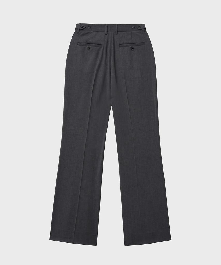 NOIRER Light Wool Flare Slacks (Gray)