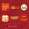 Chinese New Year Magnetic Refrigerator and Door Decal Set